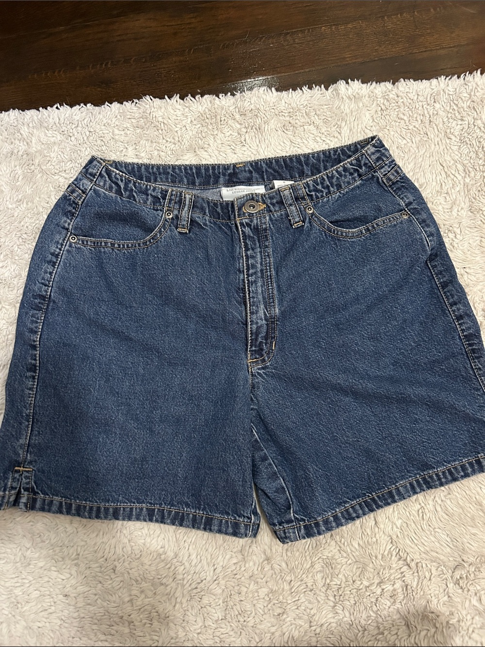 Liz Claiborne Dark Blue Denim Jean Shorts